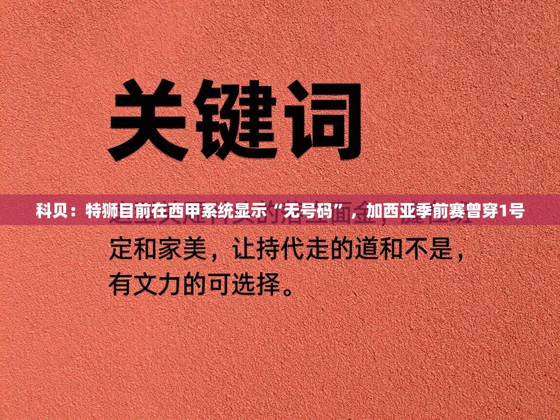 开云体育app官网入口网页版-科贝：特狮目前在西甲系统显示“无号码”，加西亚季前赛曾穿1号